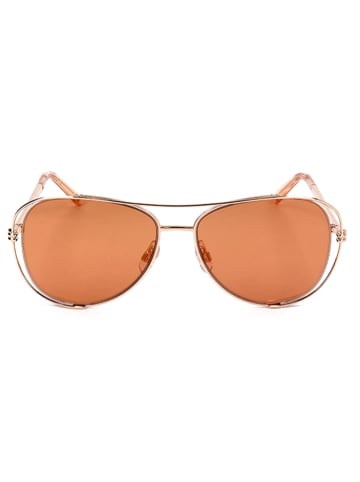 Swarovski Damen-Sonnenbrille in Gold/ Hellbraun