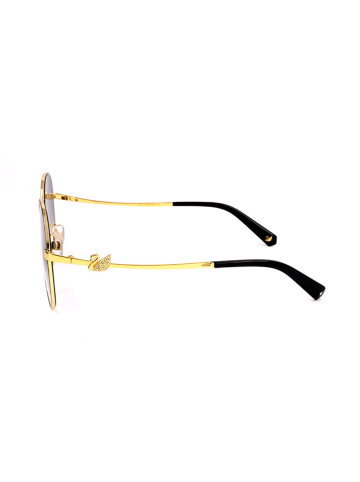 Swarovski Dameszonnebril goudkleurig/zwart