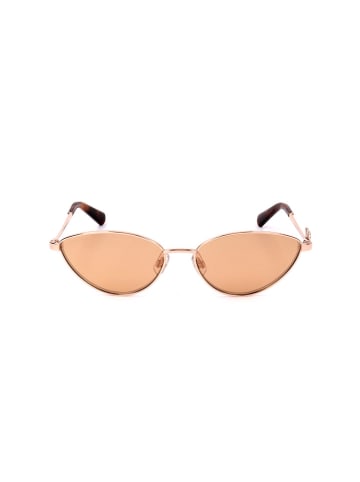 Swarovski Damskie okulary przeciwsłoneczne w kolorze złoto-brązowym