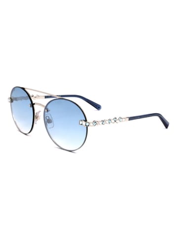 Swarovski Damen-Sonnenbrille in Silber/ Blau