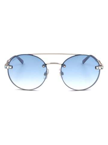Swarovski Damen-Sonnenbrille in Silber/ Blau