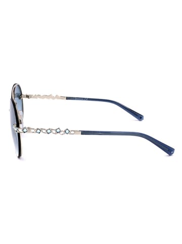 Swarovski Damen-Sonnenbrille in Silber/ Blau