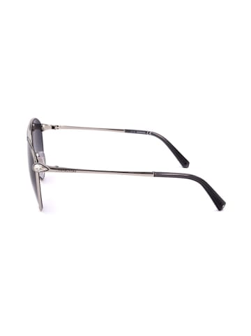 Swarovski Damen-Sonnenbrille in Silber/ Schwarz