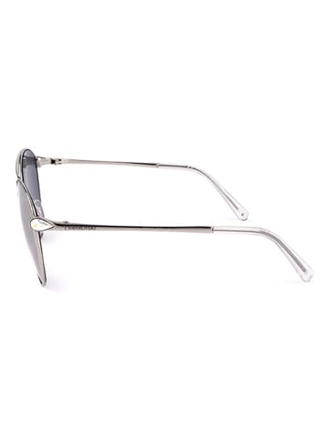 Swarovski Damskie okulary przeciwsłoneczne w kolorze srebrno-jasnoszarym