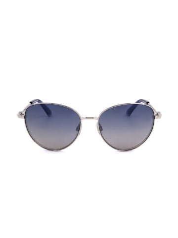 Swarovski Damen-Sonnenbrille in Silber/ Blau