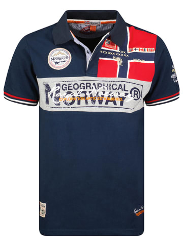 Geographical Norway Koszulka polo "Kidney" w kolorze granatowym