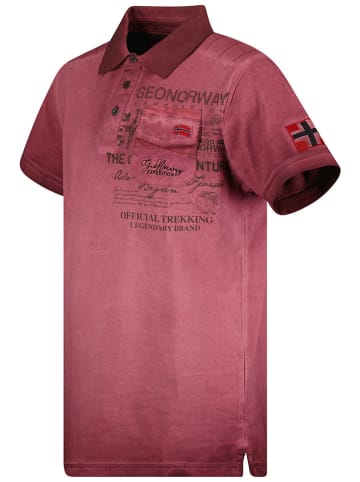 Geographical Norway Koszulka polo "Keony" w kolorze czerwonym