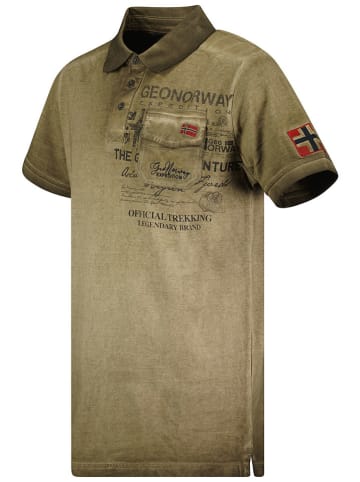 Geographical Norway Koszulka polo "Keony" w kolorze khaki