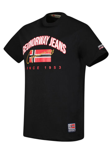 Geographical Norway Shirt "Jhagen" in Schwarz