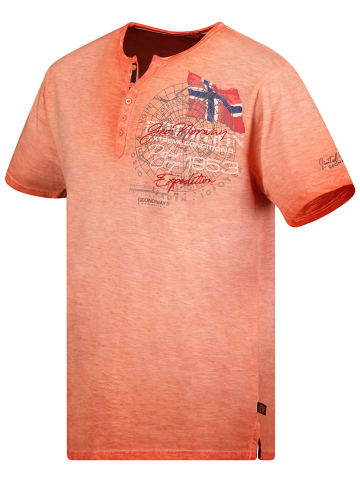 Geographical Norway Koszulka "Jerdi" w kolorze pomarańczowym