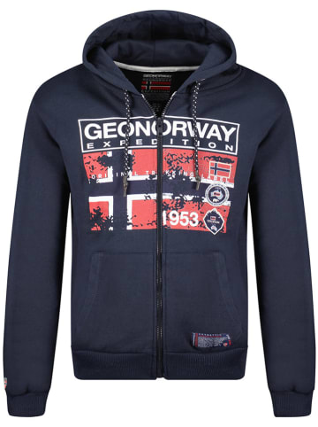 Geographical Norway Sweatvest "Gyan" donkerblauw