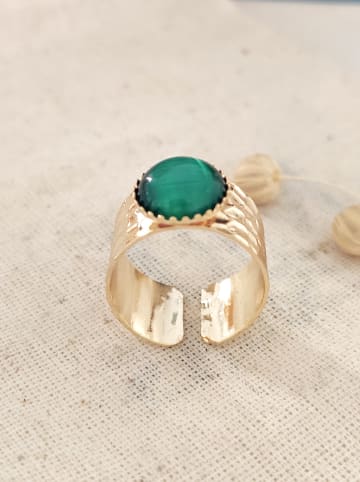 atelier MIU Vergulde ring met edelsteen