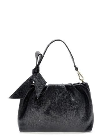 Luisa Vannini Leder-Henkeltasche in Schwarz - (B)20 x (H)29 x (T)4 cm