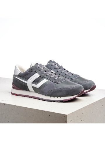 LLOYD Leder-Sneakers in Grau/ Blau