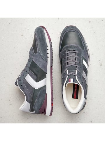 LLOYD Leder-Sneakers in Grau/ Blau