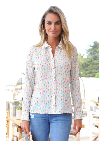 Bleu d'Azur Blouse "Cocktail" wit