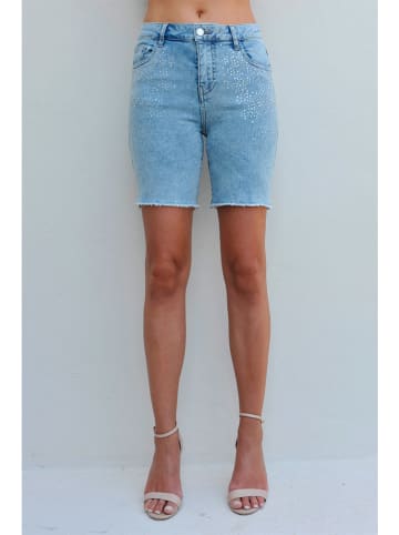 Bleu d'Azur Jeans-Shorts "Stephanie" in Hellblau