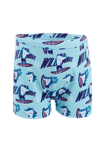 Denokids Szorty kąpielowe "Shark" w kolorze błękitnym