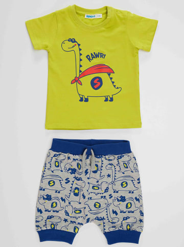 Denokids 2-delige outfit "Super Dino" groen