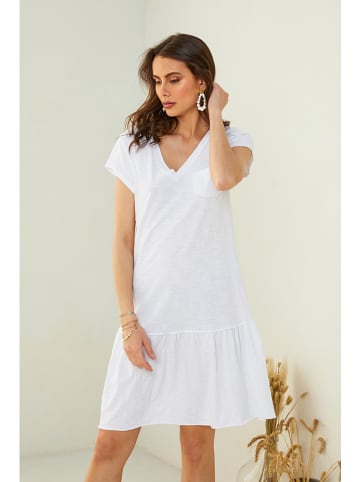 Pure Cotton Sukienka w kolorze białym