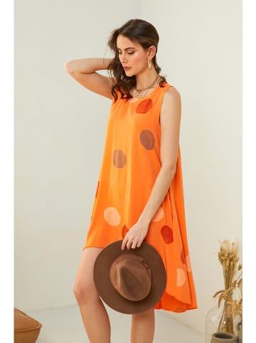 Pure Cotton Kleid in Orange