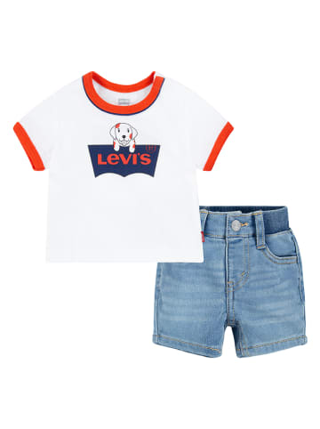 Levi's Kids 2tlg. Outfit in Weiß/ Blau