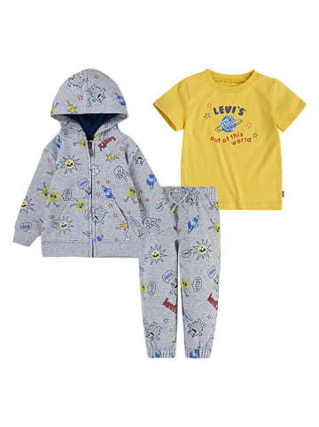 Levi's Kids 3-delige outfit grijs/oranje
