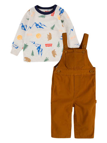 Levi's Kids 2tlg. Outfit in Rot/ Beige