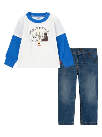Levi's Kids 2tlg. Outfit in Blau/ Weiß