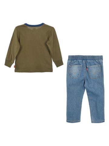Levi's Kids 2tlg. Outfit in Khaki/ Blau