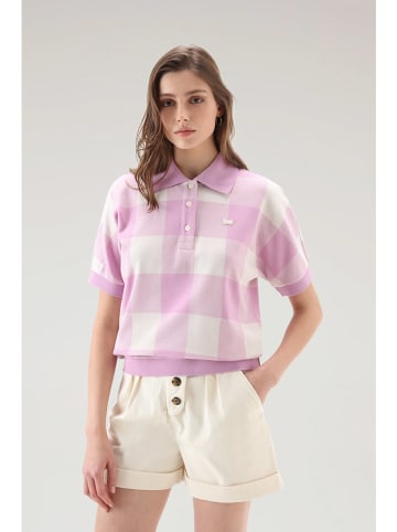 Woolrich Poloshirt "American" in Rosa/ Creme