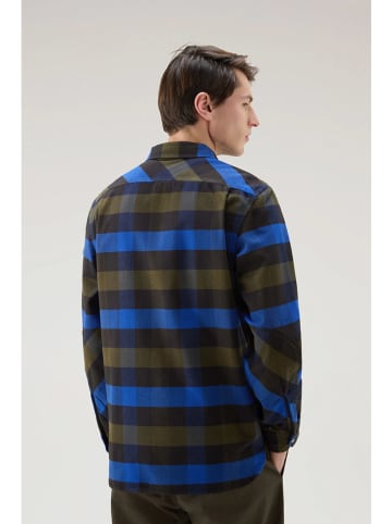 Woolrich Hemd "Trail" - Regular fit - in Blau/ Khaki/ Schwarz