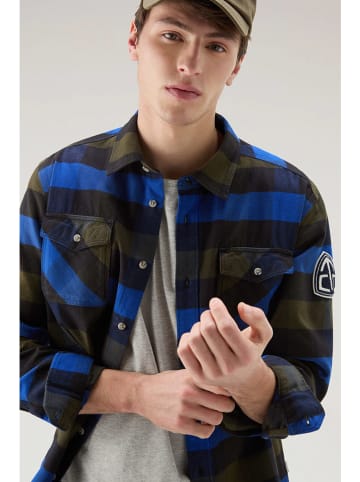 Woolrich Hemd "Trail" - Regular fit - in Blau/ Khaki/ Schwarz