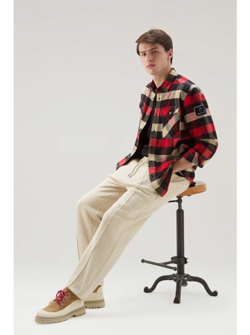 Woolrich Koszula "Trail" - Regular fit - w kolorze czerwono-czarno-beżowym