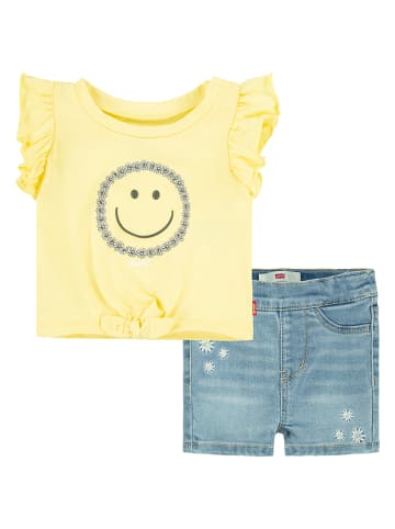 Levi's Kids 2-delige outfit geel/blauw