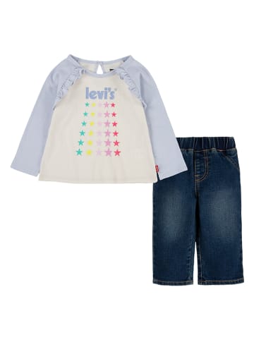 Levi's Kids 2tlg. Outfit in Weiß/ Dunkelblau