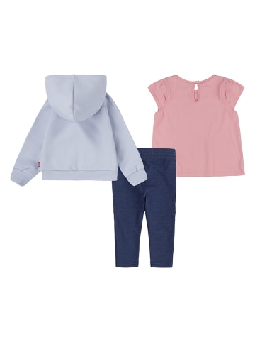 Levi's Kids 3tlg. Outfit in Blau/ Rosa