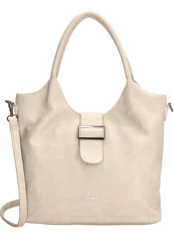 Charm Shopper bag "High street" w kolorze kremowym - 35 x 28 x 13 cm
