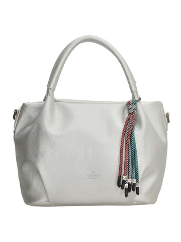 Charm Schultertasche "Tottenham" in Hellgrau - (B)28 x (H)21 x (T)14 cm