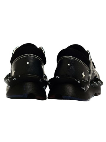 Goby Leder-Sneakers in Schwarz