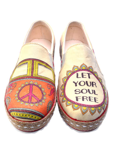 Goby Slipper in Beige/ Bunt