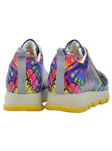 Goby Skórzane sneakersy w kolorze niebieskim