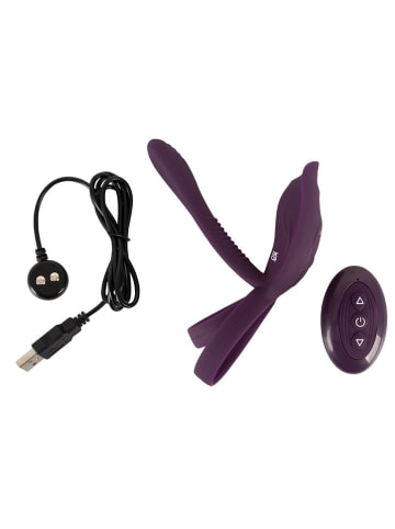 Orion Wibrator "Couples Choice" w kolorze fioletowym dla par - 11,2 cm