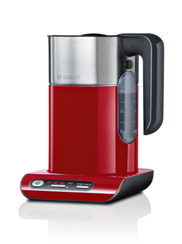 Bosch Kleingeräte Wasserkocher "Styline" in Rot/ Silber - 1,5 l