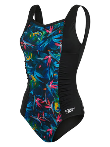 Speedo Strój kąpielowy "Eco" w kolorze czarnym ze wzorem