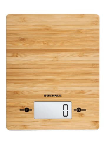 Soehnle Küchenwaage "KWD Bamboo" in Hellbraun - (L)23,5 x (B)20,5 cm