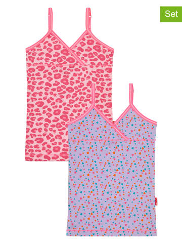 Claesens 2-delige set: onderhemden roze/paars