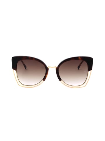 Ana Hickmann Damen-Sonnenbrille in Schwarz/ Braun/ Gold
