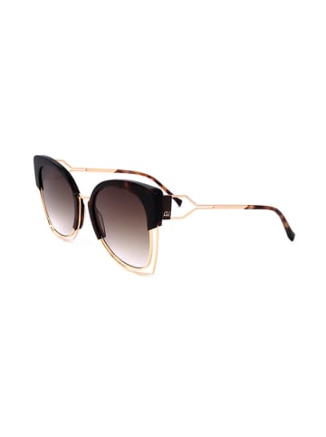 Ana Hickmann Damen-Sonnenbrille in Schwarz/ Braun/ Gold