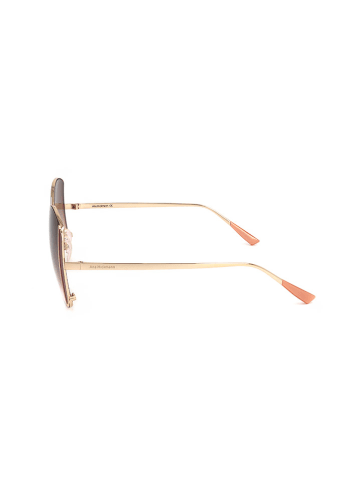 Ana Hickmann Damen-Sonnenbrille in Gold/ Braun
